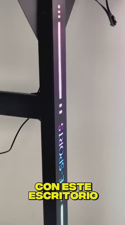 ESCRITORIO GAMING CON LUCES