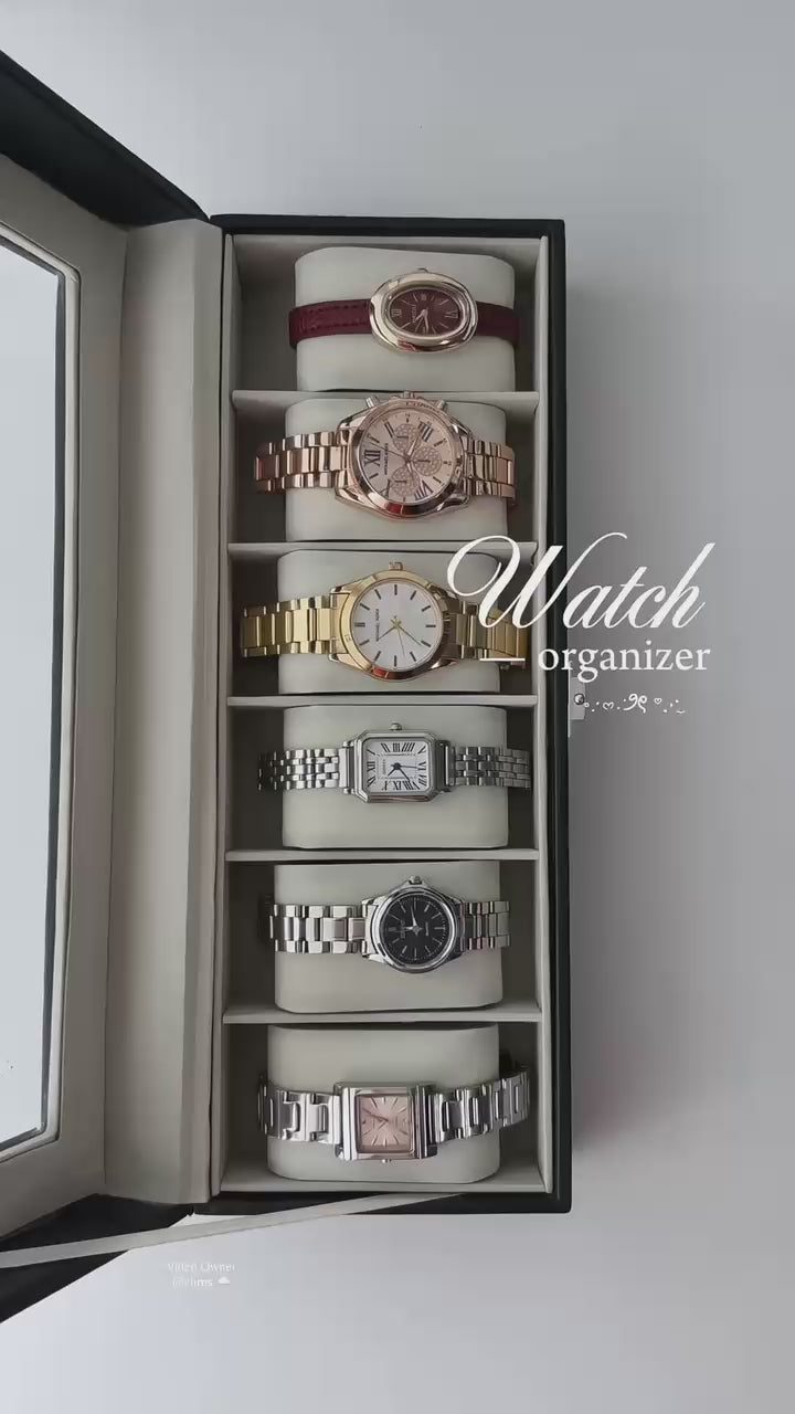 ORGANIZADOR DE RELOJES 6 COMPARTIMENTOS