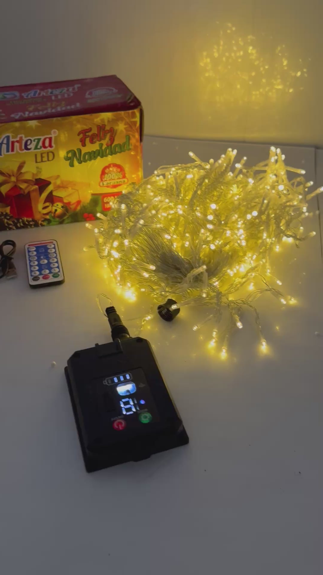 CASCADA SOLAR AMARILLAS 18M NAVIDEÑOS