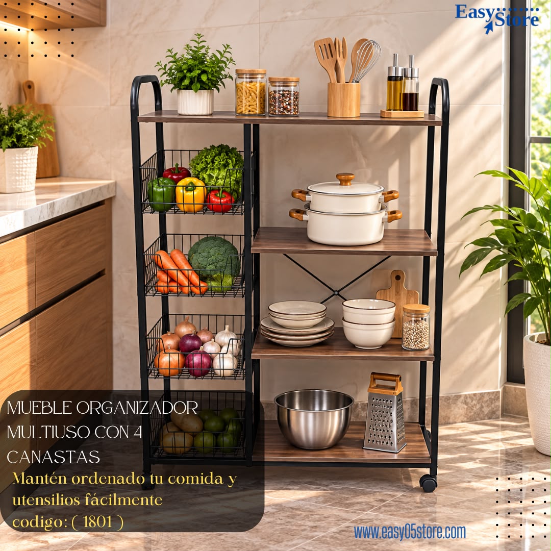 ORGANIZADOR DE MADERA CON ESTANTE