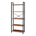 Estantería organizadora EASY STORE de estilo industrial con cinco niveles, estructura metálica negra y repisas madera